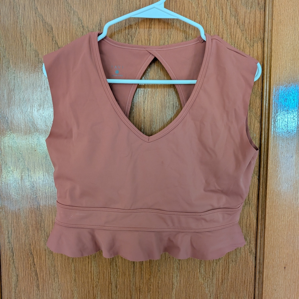 Tavi Women's Cropped Sports Bra - Terracotta